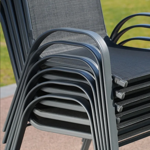Imagen de Juego de jardín 6 sillones y mesa rectangular - Gris