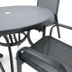 Imagen de Juego de jardín 4 sillones y mesa redonda - Gris